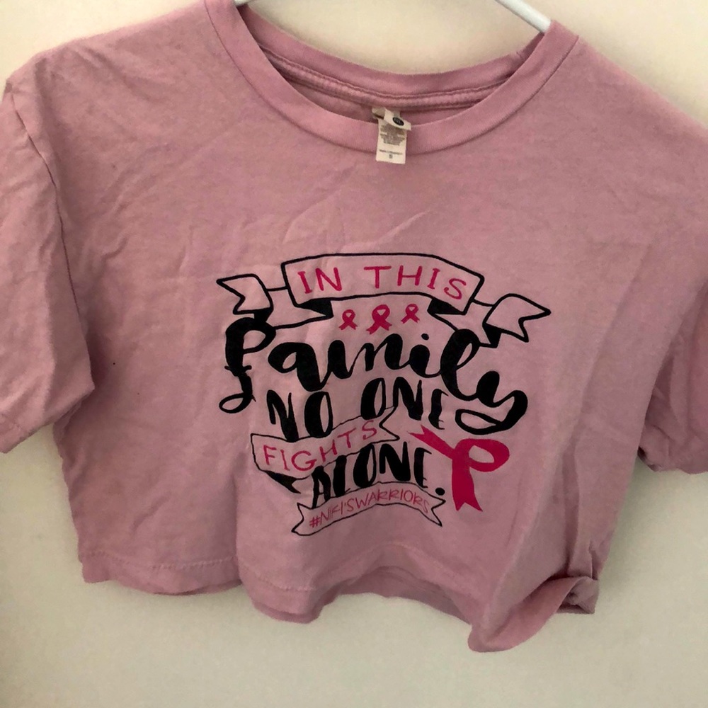Pink cancer awareness top